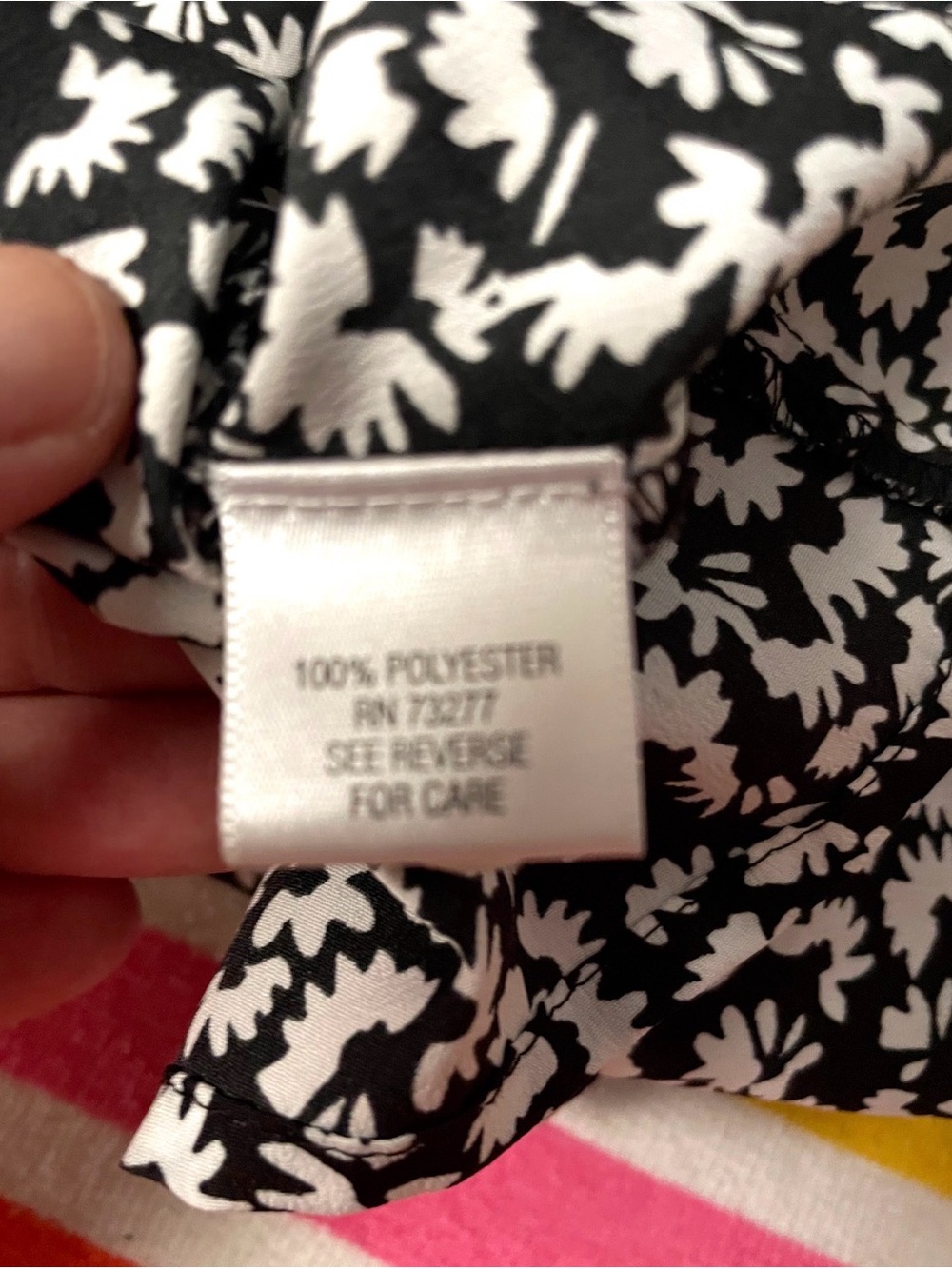 Elle Black and White Floral Blouse - Picture 3 of 6